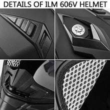 Load image into Gallery viewer, ILM Off Road Motorcycle Dual Sport Helmet Full Face Sun Visor Dirt Bike ATV Motocross Casco DOT Certified (L, Matte Black)
