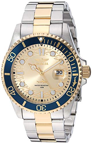 Invicta Men's Pro Diver Quartz Watch with Stainless Steel Strap, Two Tone, 22 (Model: 30022)