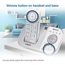 Load image into Gallery viewer, VTech VS112-27 DECT 6.0 Bluetooth 2 Handset Cordless Phone for Home with Answering Machine, Call Blocking, Caller ID, Intercom and Connect to Cell (Silver &amp; White)
