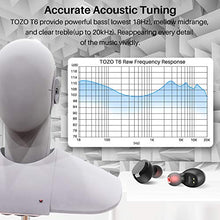 Load image into Gallery viewer, TOZO T6 True Wireless Earbuds Bluetooth Headphones Touch Control with Wireless Charging Case IPX8 Waterproof Stereo Earphones in-Ear Built-in Mic Headset Premium Deep Bass for Sport Black
