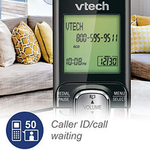 Load image into Gallery viewer, VTech CS6529-4B 4-Handset DECT 6.0 Cordless Phone with Answering System and Caller ID, Expandable up to 5 Handsets, Wall-Mountable, Blue/Green/Red/Silver
