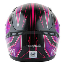 Load image into Gallery viewer, 1STORM Motorcycle Bike Full FACE Helmet Booster Butterfly Pink Purple
