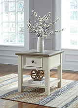 Load image into Gallery viewer, Signature Design by Ashley Bolanburg Farmhouse Square Two Tone End Table, Antique White
