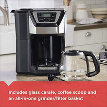 Load image into Gallery viewer, BLACK+DECKER 12-Cup Mill and Brew Coffeemaker, Black, CM5000B
