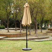 Load image into Gallery viewer, Sunnyglade 7.5&#39; Patio Umbrella Outdoor Table Market Umbrella with Push Button Tilt/Crank, 6 Ribs (Tan)
