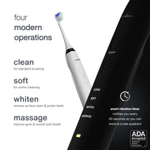 Load image into Gallery viewer, AquaSonic DUO PRO – Ultra Whitening 40,000 VPM Electric ToothBrushes – ADA Accepted - 4 Modes with Smart Timers - UV Sanitizing &amp; Wireless Charging Base - 10 ProFlex Brush Heads &amp; 2 Travel Cases
