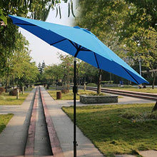 Load image into Gallery viewer, Sunnyglade 9&#39; Patio Umbrella Outdoor Table Umbrella with 8 Sturdy Ribs (Blue)
