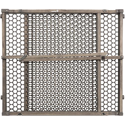 Safety 1st Vintage Wood Baby Gate with Pressure Mount Fastening (Gray)