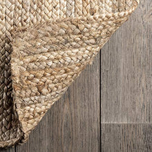 Load image into Gallery viewer, nuLOOM Rigo Hand Woven Farmhouse Jute Area Rug, 5&#39; x 8&#39;, Natural
