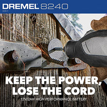 Load image into Gallery viewer, Dremel 8240 12V Cordless Rotary Tool Kit with Variable Speed and Comfort Grip - Includes 2AH Battery Pack, Charger, 5 Accessories &amp; Wrench, Tool Fabric Carry Bag, and Instruction Manual
