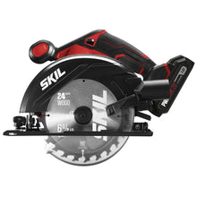 Load image into Gallery viewer, SKIL 20V 6-1/2 Inch Cordless Circular Saw Includes 2.0Ah PWR CORE 20 Lithium Battery and Charger - CR540602
