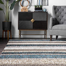 Load image into Gallery viewer, nuLOOM Classie Hand Tufted Shag Runner Rug, 2&#39; 6&quot; x 14&#39;, Blue Multi
