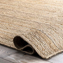 Load image into Gallery viewer, nuLOOM Rigo Hand Woven Farmhouse Jute Area Rug, 5&#39; x 8&#39;, Natural
