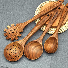 Load image into Gallery viewer, Wooden Spoons for Cooking,10 Pcs Natural Teak Wooden Kitchen Utensils Set Wooden Utensils for Cooking Wooden Cooking Utensils Wooden Spatulas for Cooking
