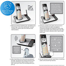 Load image into Gallery viewer, AT&amp;T CL83207 DECT 6.0 Expandable Cordless Phone with Smart Call Blocker, Silver/Black with 2 Handsets
