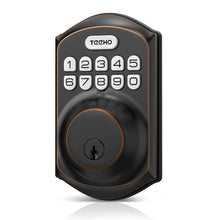 Load image into Gallery viewer, TEEHO TE001 Keyless Entry Door Lock with Keypad - Smart Deadbolt Lock for Front Door with 2 Keys - Auto Lock - Easy Installation - Oil-Rubbed Bronze
