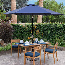 Load image into Gallery viewer, Blissun 7.5 ft Patio Umbrella, Yard Umbrella Push Button Tilt Crank (Navy Blue)
