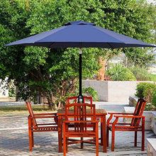 Load image into Gallery viewer, Blissun 7.5 ft Patio Umbrella, Yard Umbrella Push Button Tilt Crank (Navy Blue)
