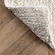 Load image into Gallery viewer, nuLOOM Rigo Hand Woven Farmhouse Jute Area Rug, 5&#39; x 8&#39; Oval, Off-white

