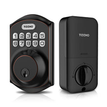 Load image into Gallery viewer, TEEHO TE001 Keyless Entry Door Lock with Keypad - Smart Deadbolt Lock for Front Door with 2 Keys - Auto Lock - Easy Installation - Oil-Rubbed Bronze
