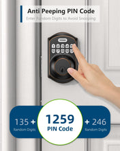 Load image into Gallery viewer, TEEHO TE001 Keyless Entry Door Lock with Keypad - Smart Deadbolt Lock for Front Door with 2 Keys - Auto Lock - Easy Installation - Oil-Rubbed Bronze
