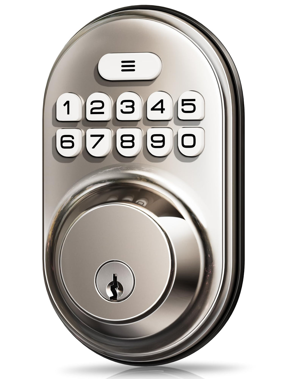 Veise Keyless Entry Door Lock, Electronic Keypad Deadbolt, Keyed Entry, Auto Lock, Anti-Peeking Password, Back Lit & Easy Installation Design, Satin Nickel