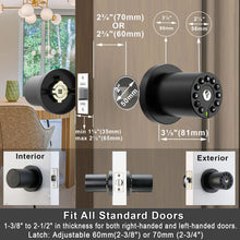 Load image into Gallery viewer, BOTHSTAR Keypad Door Knob with Key, Keyless Code Entry Lock, Auto Lock, 50 User Code, Easy to Install, for Home ,Office, Hotel, Bedroom, Garage, No Deadbolt
