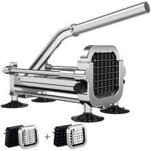 Load image into Gallery viewer, Befano French Fry Cutter, Stainless Steel Potato Cutter with 1/2 Inch and 3/8 Inch Blades, Commercial French Fries Slicer for Whole Potatoes, Carrots, Cucumbers
