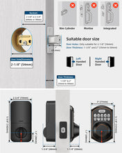 Load image into Gallery viewer, TEEHO TE001 Keyless Entry Door Lock with Keypad - Smart Deadbolt Lock for Front Door with 2 Keys - Auto Lock - Easy Installation - Oil-Rubbed Bronze
