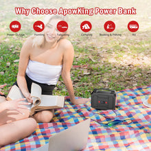 Load image into Gallery viewer, Apowking Portable Power Bank with AC Outlet, 146Wh/39600mAh 110V/100W Laptop Charger Battery Backup, External Battery Pack Power Supply for Home Emergency Outage, Outdoor Camping RV Trip Adventure
