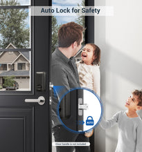 Load image into Gallery viewer, Veise Fingerprint Door Lock, Keyless Entry Door Lock, Electronic Keypad Deadbolt, Biometric Smart Locks for Front Door, Auto Lock, Anti-Peeking Password, Easy Install, Satin Nickel
