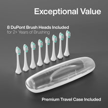 Load image into Gallery viewer, Aquasonic Vibe Series Ultra-Whitening Toothbrush – ADA Accepted Power Toothbrush - 8 Brush Heads &amp; Travel Case – 40,000 VPM Motor &amp; Wireless Charging - 4 Modes w Smart Timer – Charcoal Metallic
