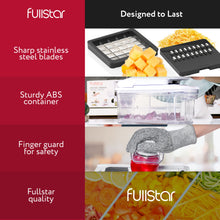 Load image into Gallery viewer, Fullstar All-in-1 Vegetable Chopper, Mandoline Slicer &amp; Cheese Grater - Multi Blade French Fry Cutter &amp; Veggie Dicer - Includes Bonus Handheld Spiralizer &amp; Kitchen Gadgets (5 in 1, Black/White)
