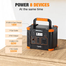 Load image into Gallery viewer, Portable Power Station 300W (Peak 600W), GRECELL 288Wh Solar Generator with 60W USB-C PD Output, 110V Pure Sine Wave AC Outlet Backup Lithium Battery for Outdoors Camping Travel Hunting Home Blackout
