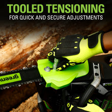 Load image into Gallery viewer, Greenworks 80V 18&quot; Brushless Cordless Chainsaw (Great For Tree Felling, Limbing, Pruning, and Firewood) / 75+ Compatible Tools), 2.0Ah Battery and Rapid Charger Included
