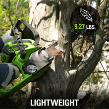Load image into Gallery viewer, Greenworks 40V 12&quot; Cordless Compact Chainsaw (Great For Storm Clean-Up, Pruning, and Camping), 2.0Ah Battery and Charger Included
